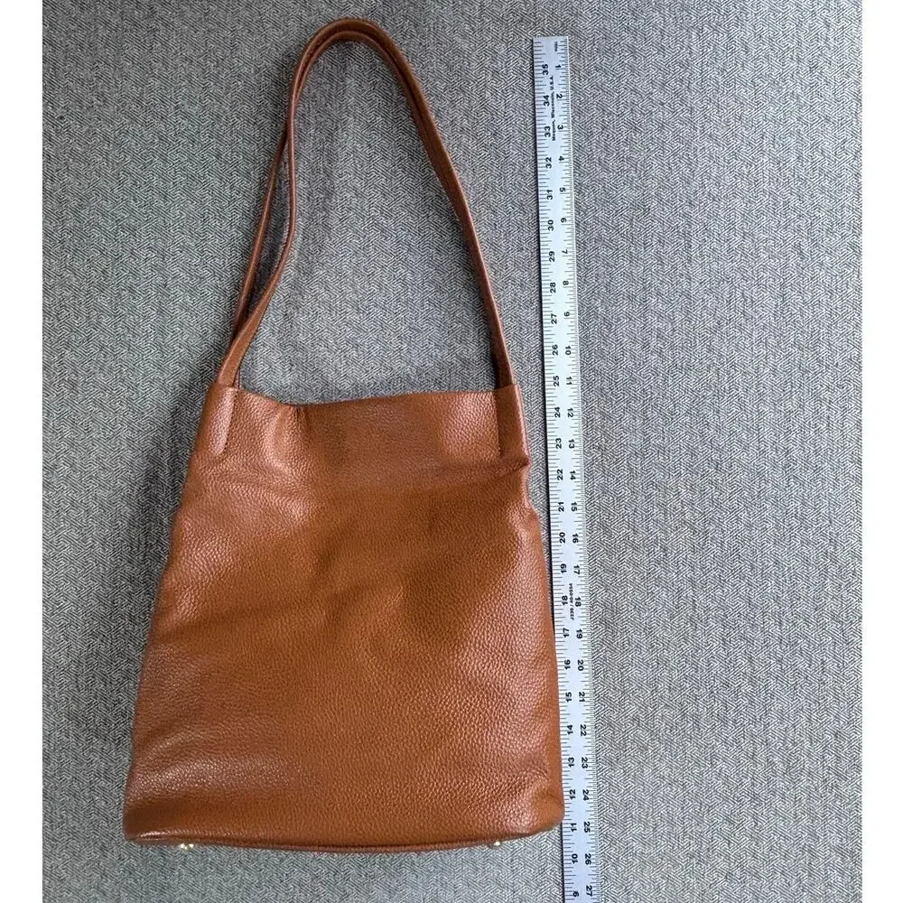 Kattee Classic Brown Leather Shoulder Tote Bag